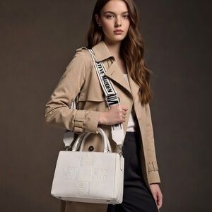 Steve Madden Cream Crossbody Bag with Logo Strap